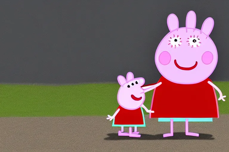 Prompt: deleted peppa pig character, 4k