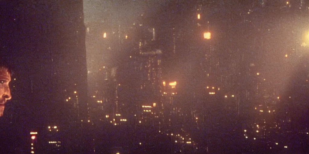 Image similar to c - beams glittering in the dark near the tannhauser space portal, blade runner, ridley scott