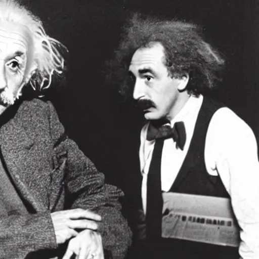 Image similar to rare photo of einstein splitting the atom