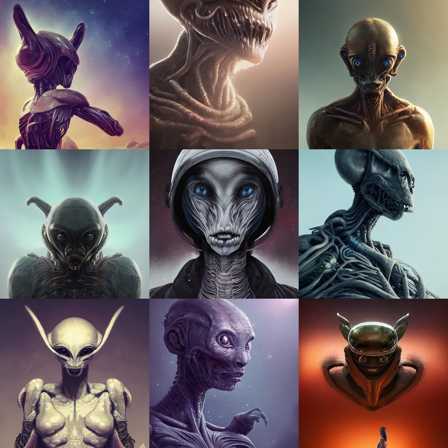 Portrait Of An Alien With Animal Features Standing In Stable Diffusion