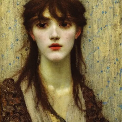 Image similar to portrait of a woman, by edgard maxence, mythological figure, divine, heavenly, beautiful, elegant, ethereal