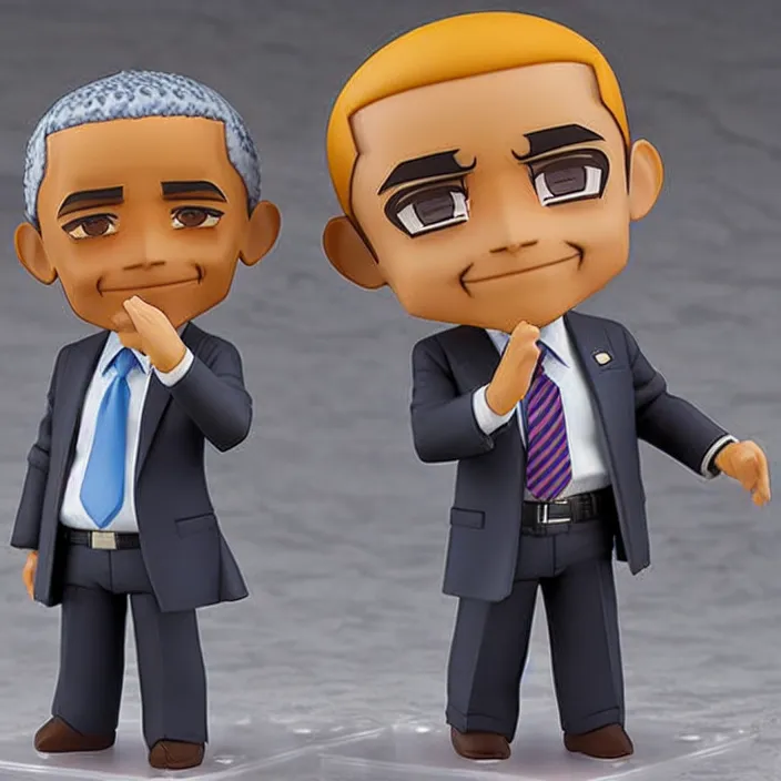 Image similar to Obama, An anime nendoroid of Obama, figurine, detailed product photo