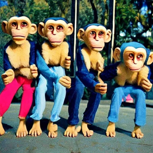 Image similar to california girls but they’re monkeys