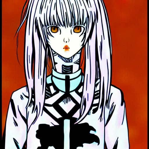 Image similar to rei ayanami by junji ito