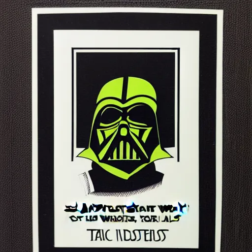 Image similar to tarot card portrait silkscreen of an angry futuristic star wars architect