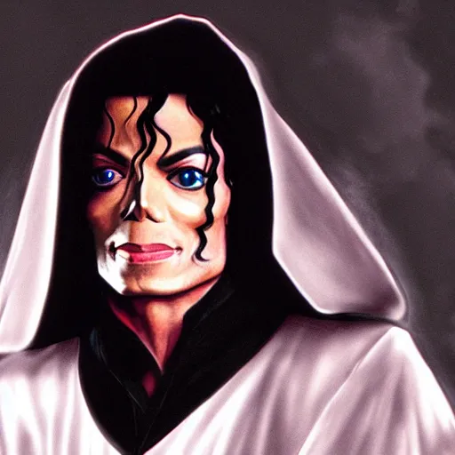 Image similar to A film still of Michael Jackson as a sith lord realistic,detailed