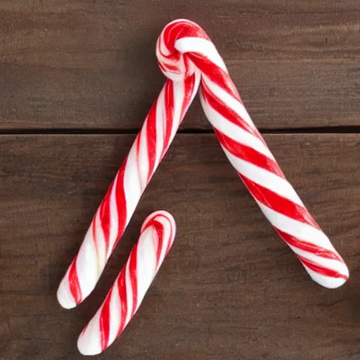 Prompt: candy cane made out of cotton,