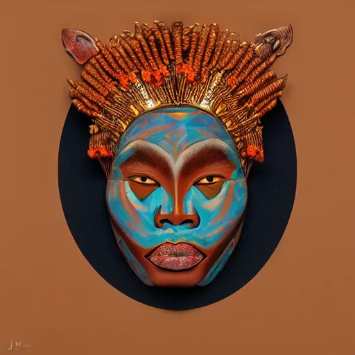 Prompt: medium portrait soft light painted by james jean and tooth woo and joe fenton, inspired by shaka zulu shakespeare, orange brown only, fine, sharp high detail, - c 1 5
