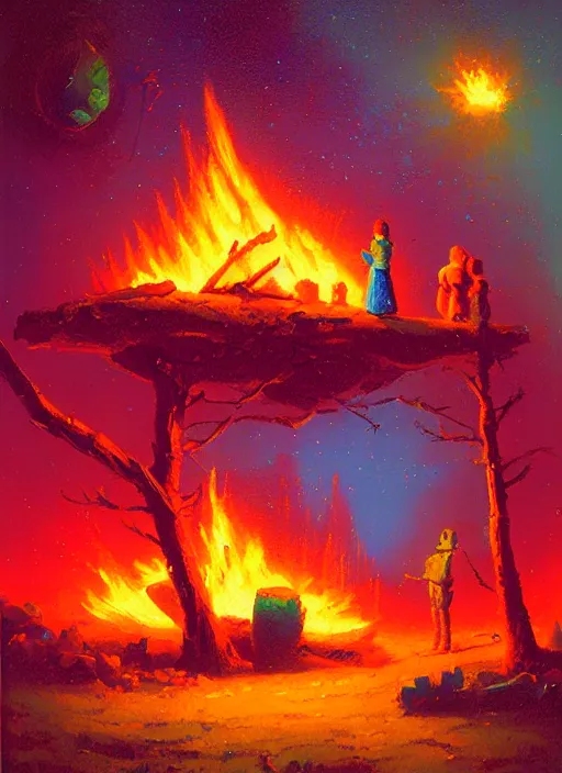 Image similar to camp fire by paul lehr