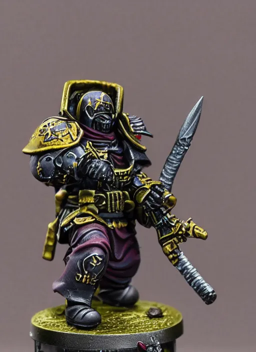 Image similar to 8 0 mm resin detailed miniature of a warhammer 4 0 k ninja, product introduction photos, 4 k, full body,