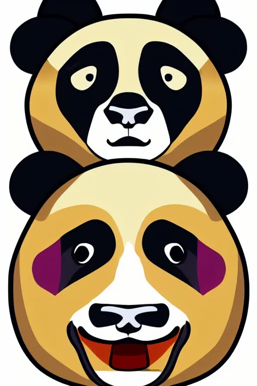 Image similar to Portrait of a panda as a Mexican wrestler, sticker, colorful, illustration, highly detailed, simple, smooth and clean vector curves, no jagged lines, vector art, smooth