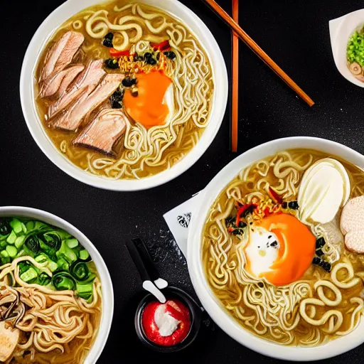 Prompt: dairy queen style ramen. photography. food photoshoot. advertisment photography. 4 k. realistic.