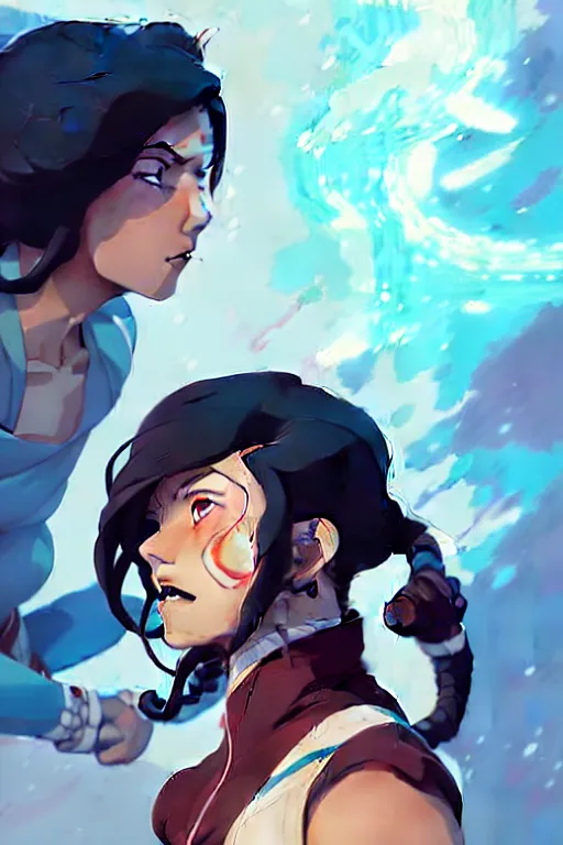 Image similar to a ultradetailed painting of korra by conrad roset, greg rutkowski and makoto shinkai trending on artstation