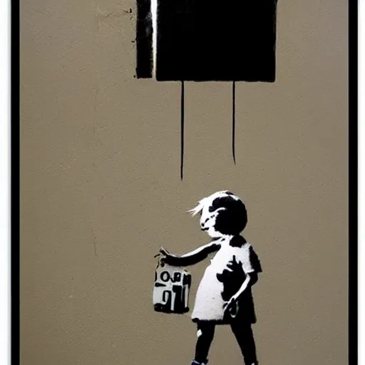 Image similar to banksy poster