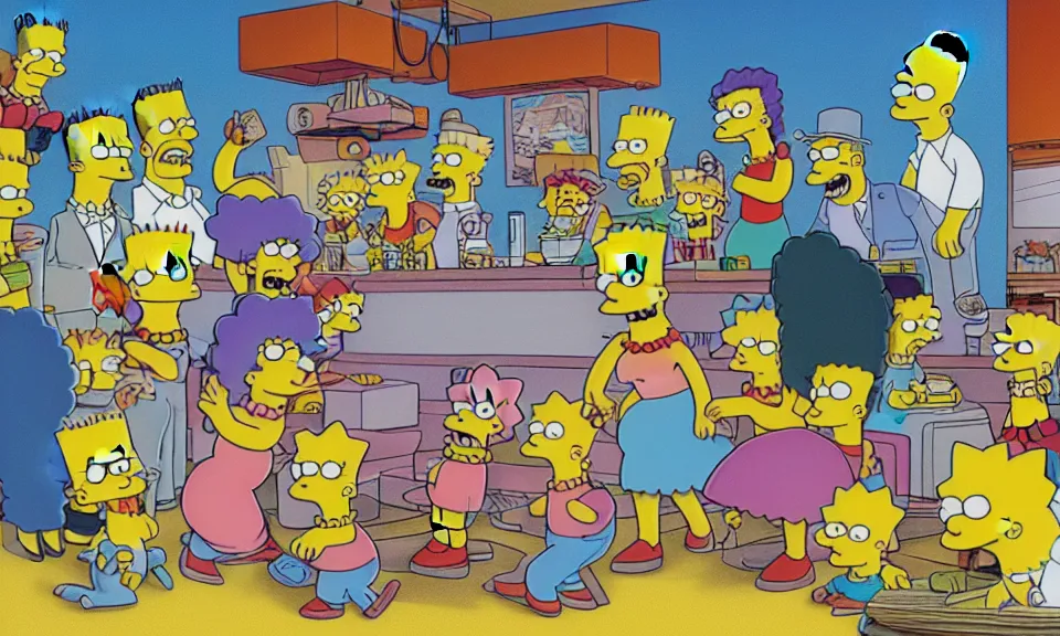 Image similar to Extremely detailed drawing of the cartoon The Simpsons