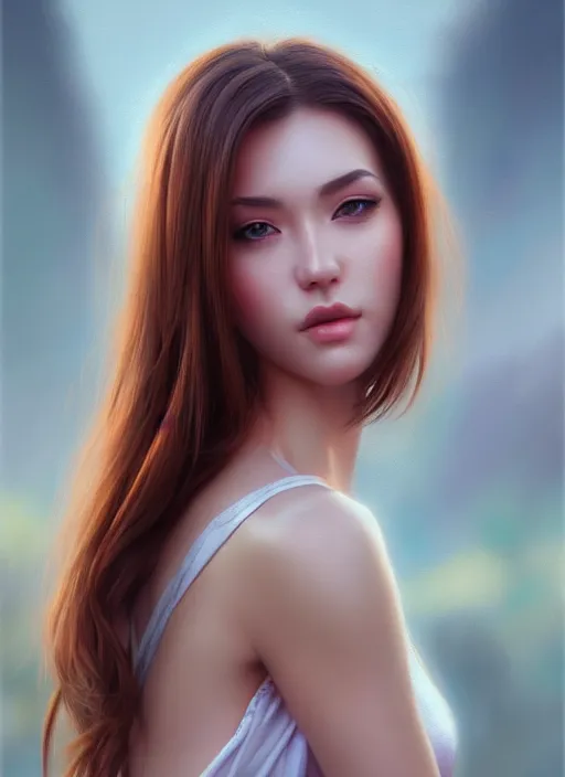 Image similar to photo of a gorgeous young woman in the style of stefan kostic, realistic, sharp focus, 8k high definition, insanely detailed, intricate, elegant, art by stanley lau and artgerm