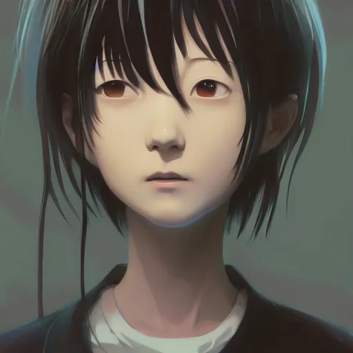 Image similar to lain iwakura, serial experiments : lain. highly detailed, digital painting, artstation, concept art, illustration, by ken saito, lya pilnev, siwoo kim, christophe young, anna podedworna, yin zhen chu, zeronis, magdalena radziej,