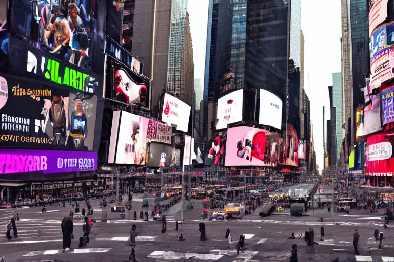 Prompt: actual new York city's time square, witn an open portal to the past showing the same place in 1880, overlay, extremely realistic, 8k, octane render