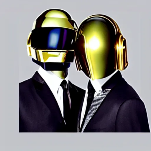 Prompt: daft punk is playing in my house
