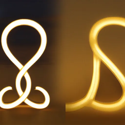 Image similar to glowing golden infinity symbol unreal engine