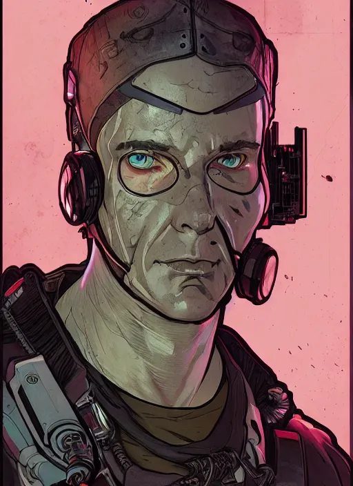 Image similar to cyberpunk neurosurgeon. portrait by ashley wood and alphonse mucha and laurie greasley and josan gonzalez and james gurney. splinter cell, apex legends, rb 6 s, hl 2, d & d, cyberpunk 2 0 7 7. realistic face. character clothing. vivid color. dystopian setting.