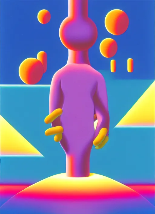 Prompt: peace by shusei nagaoka, kaws, david rudnick, airbrush on canvas, pastell colours, cell shaded, 8 k