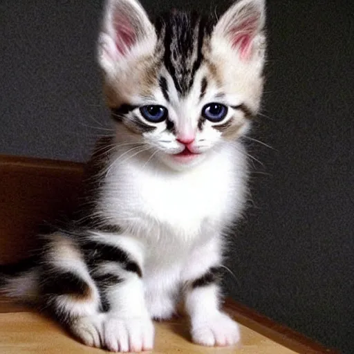 Image similar to cute crying kitten crying!!!, teary eyed