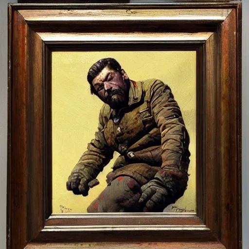 Prompt: detailed intricate soviet realism painting of web - designer, beautiful by frank frazetta