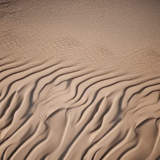 Image similar to waves rock sand, beautiful ambient light, top down drone shot, 8k