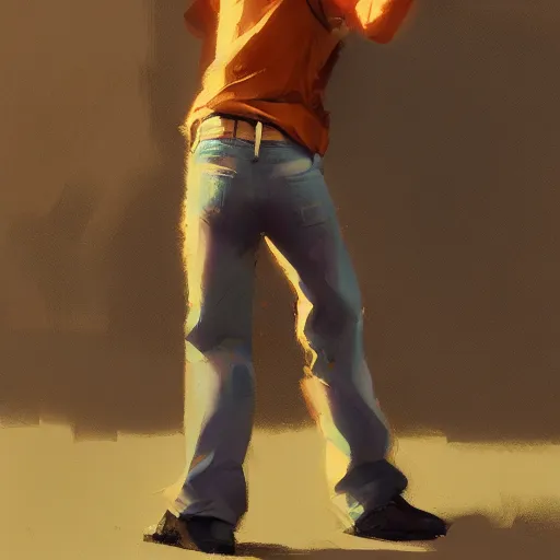 Prompt: jeans. by Craig mullins, Steve Purcell, Ralph McQuarrie. Trending on artstation. fashion, Centered image