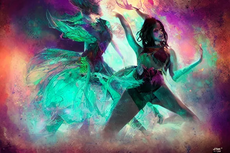 Prompt: dancer who pulses faes,art by randy vargas,trending on artstation, rotten lighting microscopic view,tintype ,featured on artstation,magic the gathering ,Pixar ,sacred geometry,