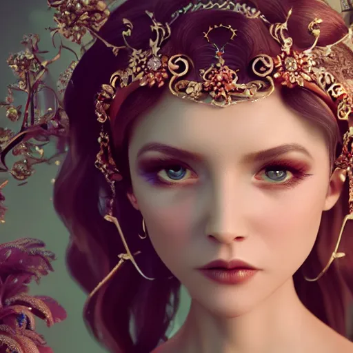 Image similar to wonderful princess of beauty with fair skin, ornate 8 k gorgeous intricate detailed, accent lighting, dramatic light, octane render