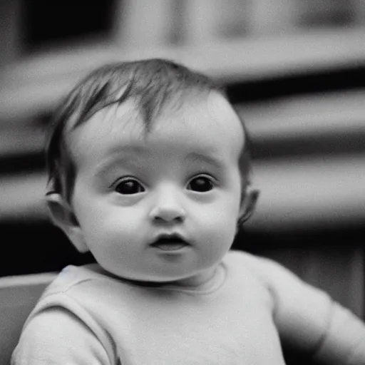 Prompt: baby stanley kubrick looking over the world like 2 0 0 1 3 5 mm cinematic