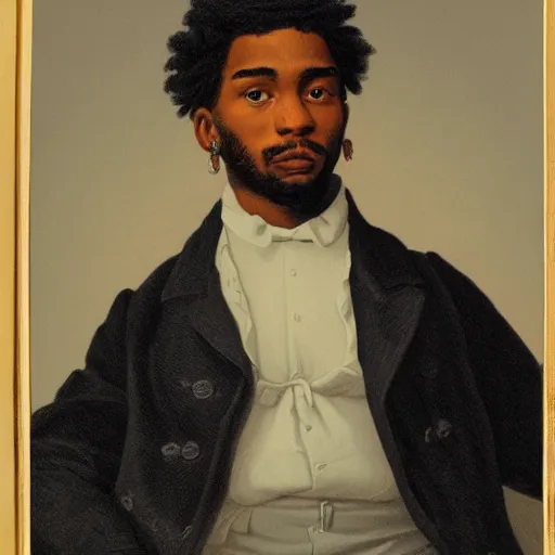 Prompt: a detailed portrait of a rapper in the 1 8 0 0