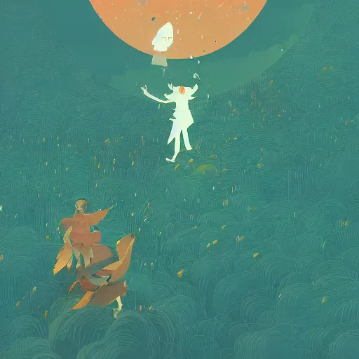 Image similar to illustration of Courage, by Victo Ngai and James Gilleard