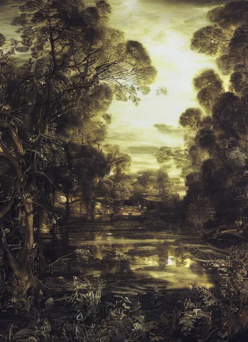 Image similar to Beautiful black cannery , Looks like Scarlett Johansson, In the woods, Dramatic, Edge, Good, Infused, Backlight, De-Noise, VFX, insanely detailed and intricate, hypermaximalist, facial ,elegant, ornate, hyper realistic, super detailed, by Anthony Van Dyck, by Ivan Shishkin, by John Constable