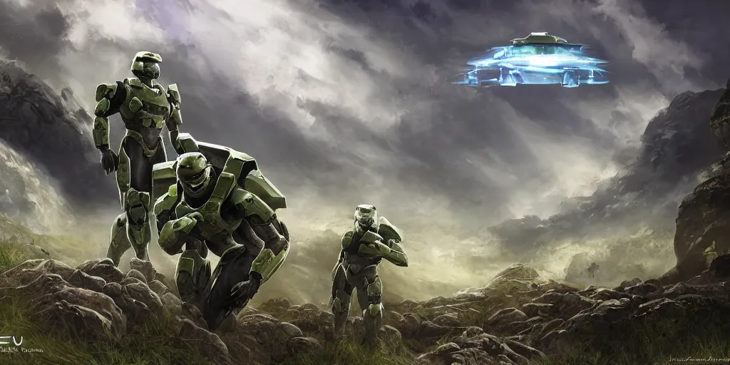 Image similar to halo environmet by aaron horkry