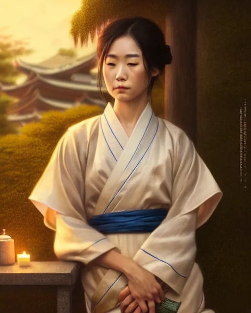 Image similar to a beautiful okinawa girl wear elegant yukata in festival | | summer night, realistic shaded, pleasant face, good looking, fine details, 4 k realistic, cryengine, realistic shaded lighting poster by greg rutkowski, magali villeneuve, artgerm, jeremy lipkin and michael garmash and rob rey