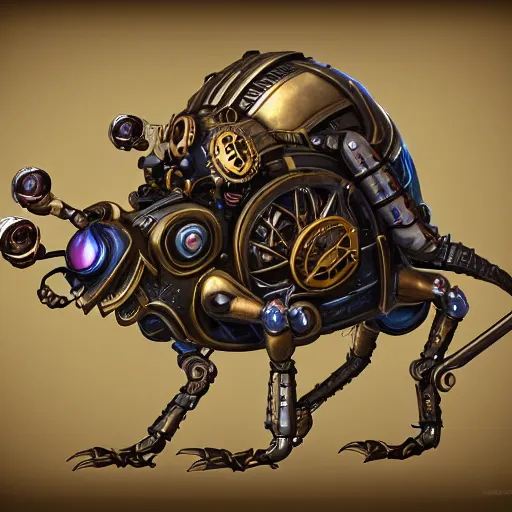 Prompt: steampunk insect, overwatch skin, hyperdetailed W 832