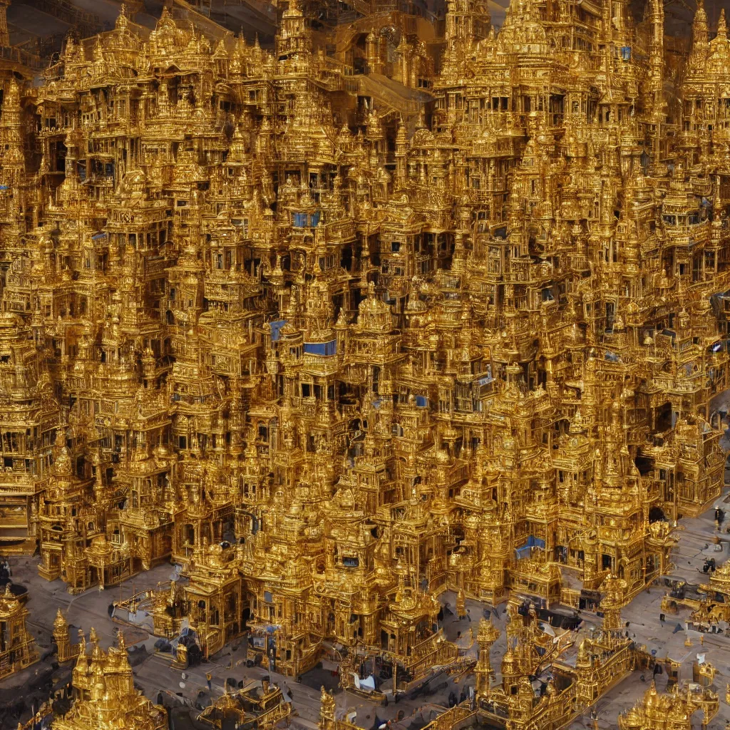 Image similar to “ the last human golden temple on earthhighly detailed in 4 k ”