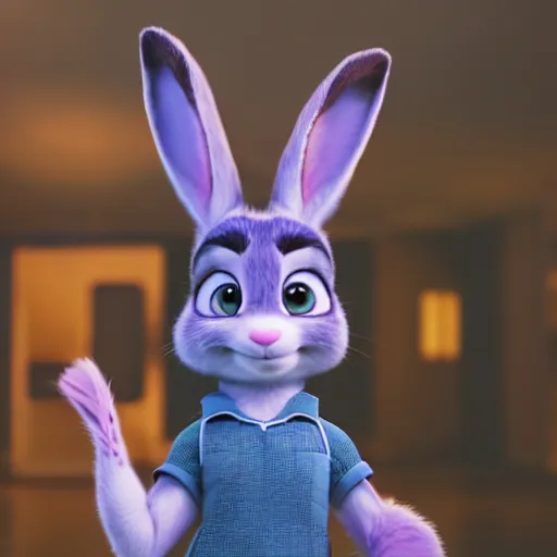 Prompt: Judy Hopps as a human, studio photography