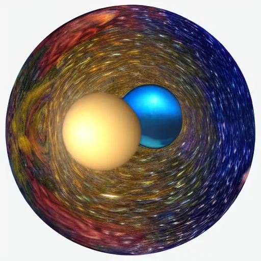 Image similar to universe inside sphere, highly detailed