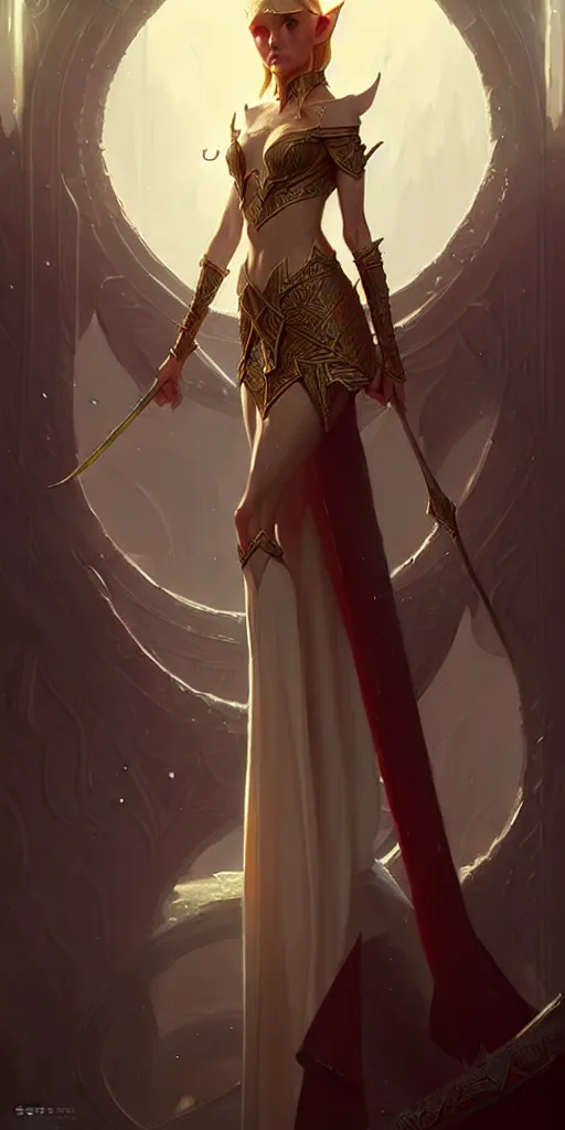 Prompt: an elf queen, digital art, highly detailed, elegant, art by serafleur and greg rutkowski