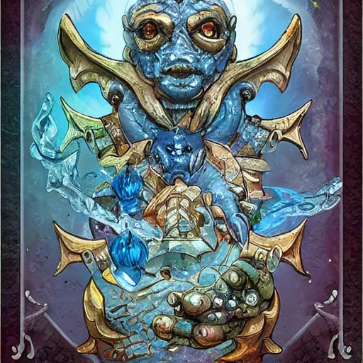 Image similar to water elementals, d & d style, trending on artstation, colorful, intricate,