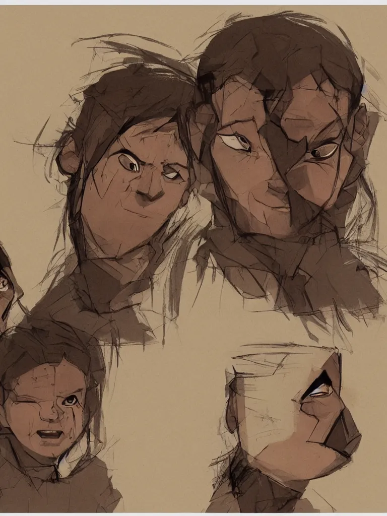 Image similar to broken faces by disney concept artists, blunt borders, rule of thirds