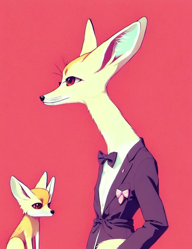 Prompt: a cute anthropomorphic fennec fox girl anthro wearing a red tie, park background, very anime!!! kawaii!! furry!! intricate details, aesthetically pleasing pastel colors, scenic background, art by conrad roset and ilya kuvshinov. trending on deviantartstation