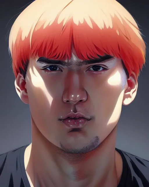 Prompt: portrait Anime guy as Nikolai Valuev. fine-face, pretty face, realistic shaded Perfect face, fine details. Anime. realistic shaded lighting by Ilya Kuvshinov katsuhiro otomo ghost-in-the-shell, magali villeneuve, artgerm, rutkowski, WLOP Jeremy Lipkin and Giuseppe Dangelico Pino and Michael Garmash and Rob Rey Muscled brutal