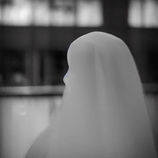 Image similar to photograph of a ghost, leica M9, 1950s,shallow depth of field,