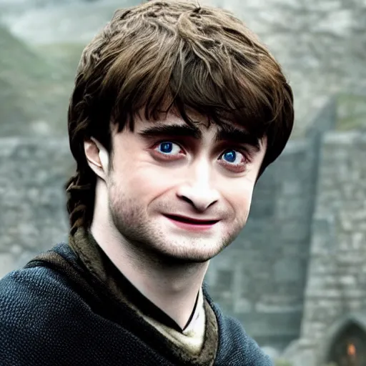 Image similar to daniel radcliffe as harry potter in game of thrones