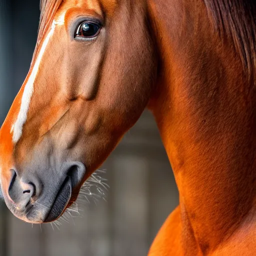 Prompt: a side profile of a horse